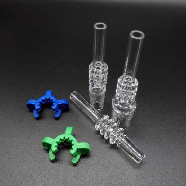 10mm 14mm Quartz Tips with Plastic Clip For Mini Nectar Collector Kits Dab Oil Rigs - Image 3