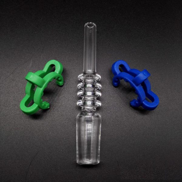 10mm 14mm Quartz Tips with Plastic Clip For Mini Nectar Collector Kits Dab Oil Rigs - Image 2