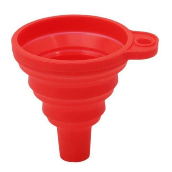 Collapsible Food-Grade Silicone Funnel-red