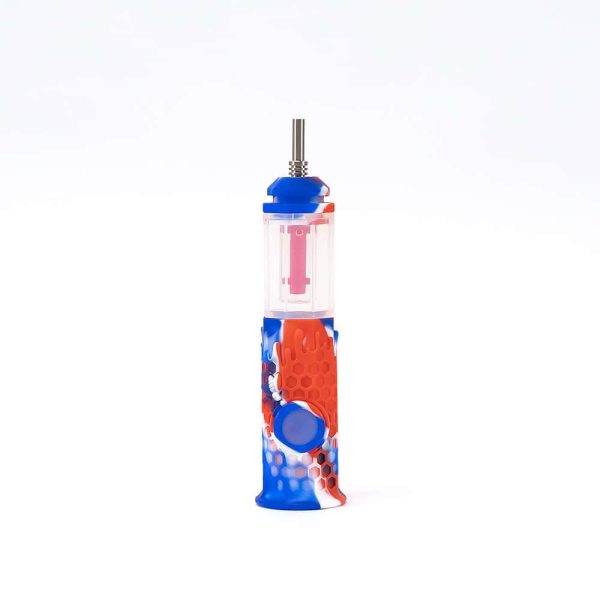 Honeycomb Silicone Nectar Collector with 10mm Titanium Nail Water Filtration - Image 5