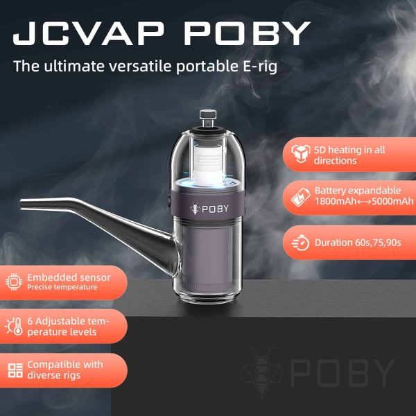 JCVAP Poby LE with XL Insert Kit Portable Electric Dab Rig Vaporizer - Image 8