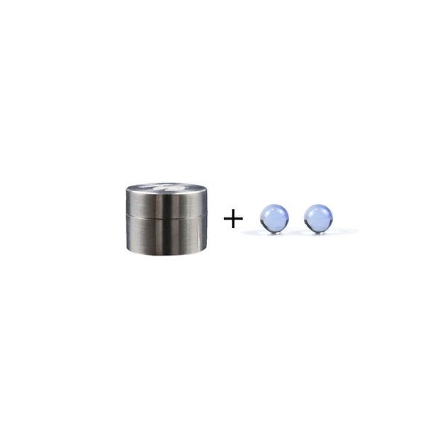 Sapphire Terp Pearls 4mm 5mm 6mm 2pcs with Titanium Jar Light Blue - Image 3