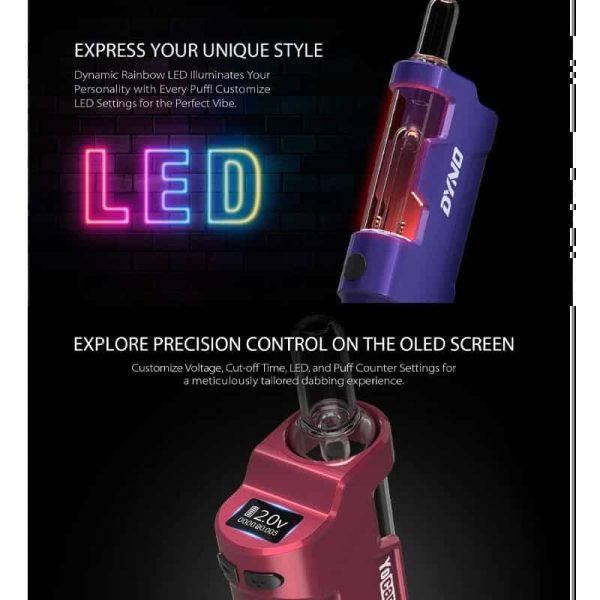 Yocan Dyno Digital Nectar Collector Vaporizer with Glass Bubbler - Image 6