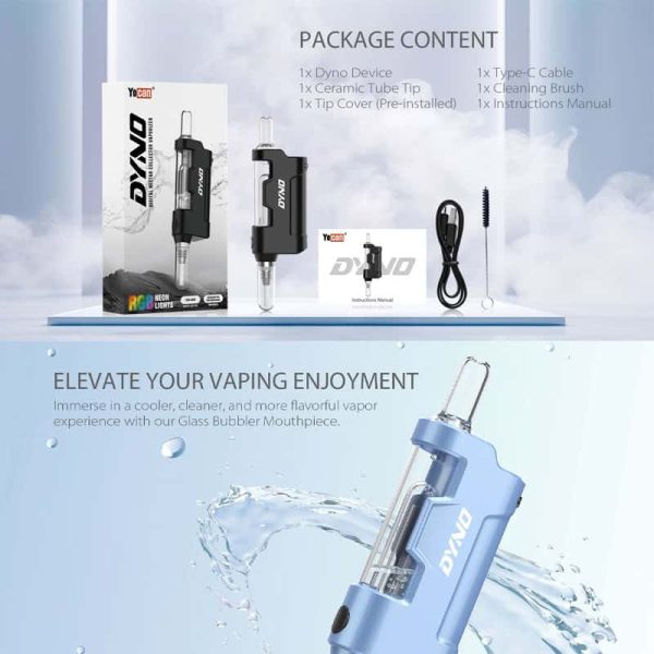 Yocan Dyno Digital Nectar Collector Vaporizer with Glass Bubbler - Image 7