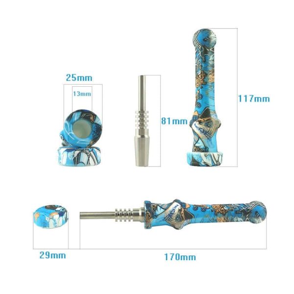 Mini Silicone Nectar Collector with 14mm Titanium tip - Image 5