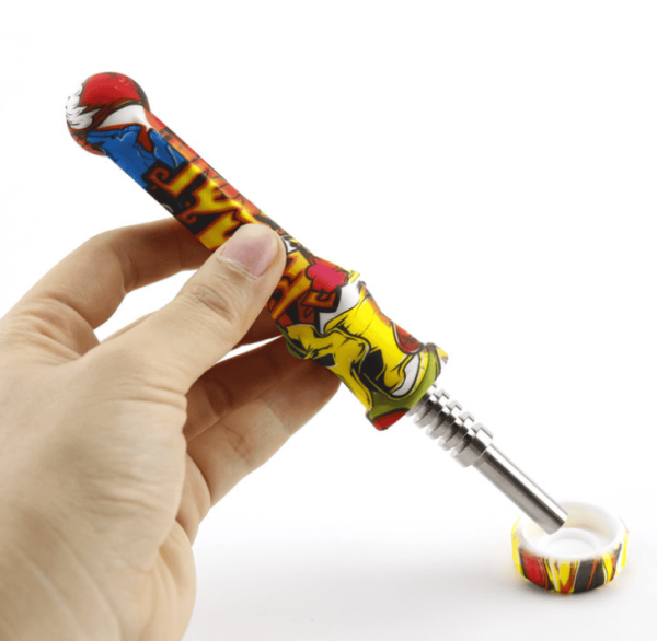 Mini Silicone Nectar Collector with 14mm Titanium tip - Image 2