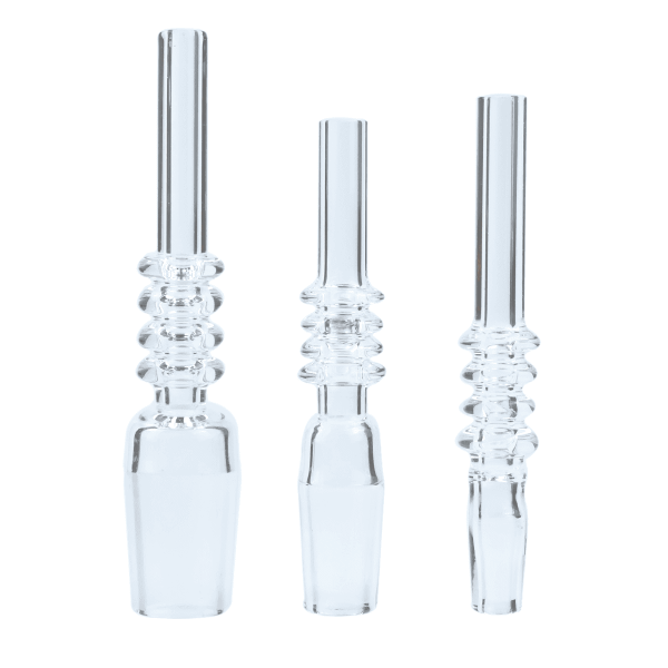 10mm 14mm Quartz Tips with Plastic Clip For Mini Nectar Collector Kits Dab Oil Rigs